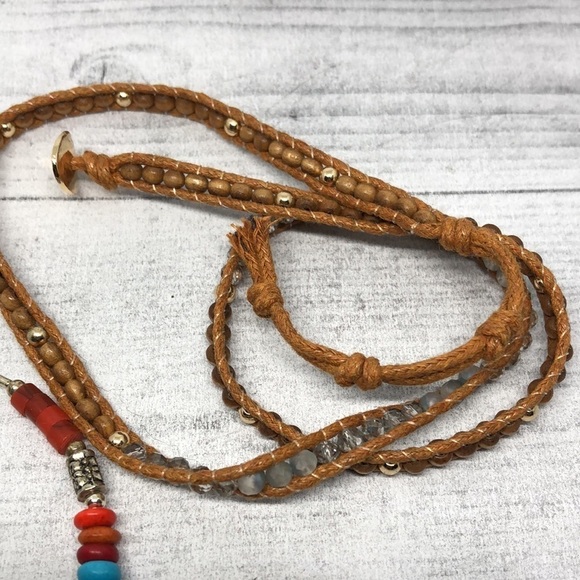 BUNDLE 2 artisan made southwestern boho festival style bracelets layered look. - Picture 6 of 6